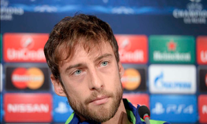 Marchisio, en la rueda de prensa en el Juventus Stadium 